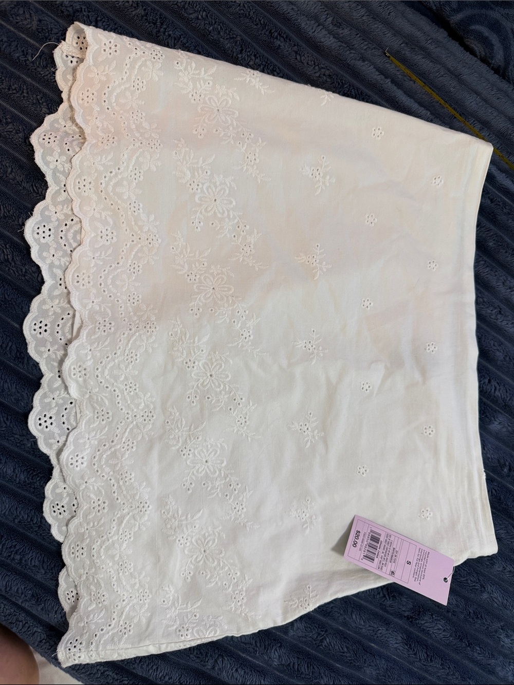 wild fable White Eyelet Lace Trim skirt